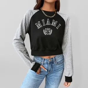 Nicolette Women’s Self Design Raglan Hoodie Sweatshirt