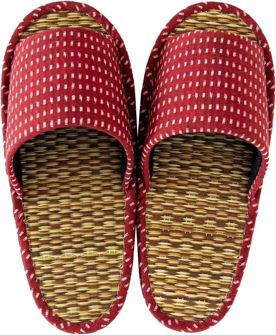 OKA Tatami Slippers, Made in Japan (Grass & Root, Japanese)