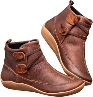 Platform Boots for Women Ankle Women's Booties Low Heel Womens Ankle Boots Hiking Boot Laces Men Closed Back Lightweight Breathable Chunky Block Low Heel Vintage