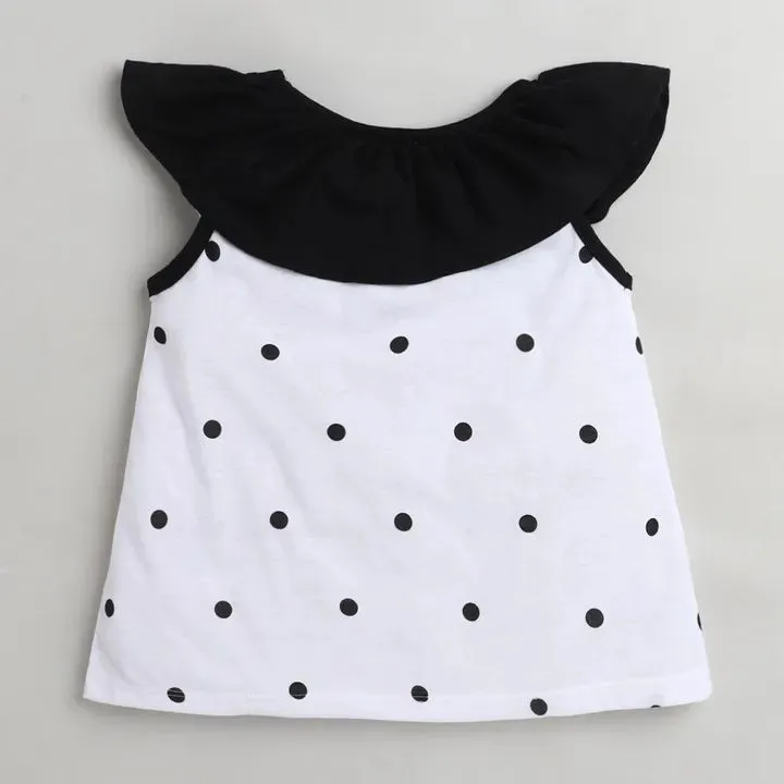Polka Printed Neck Frill Set