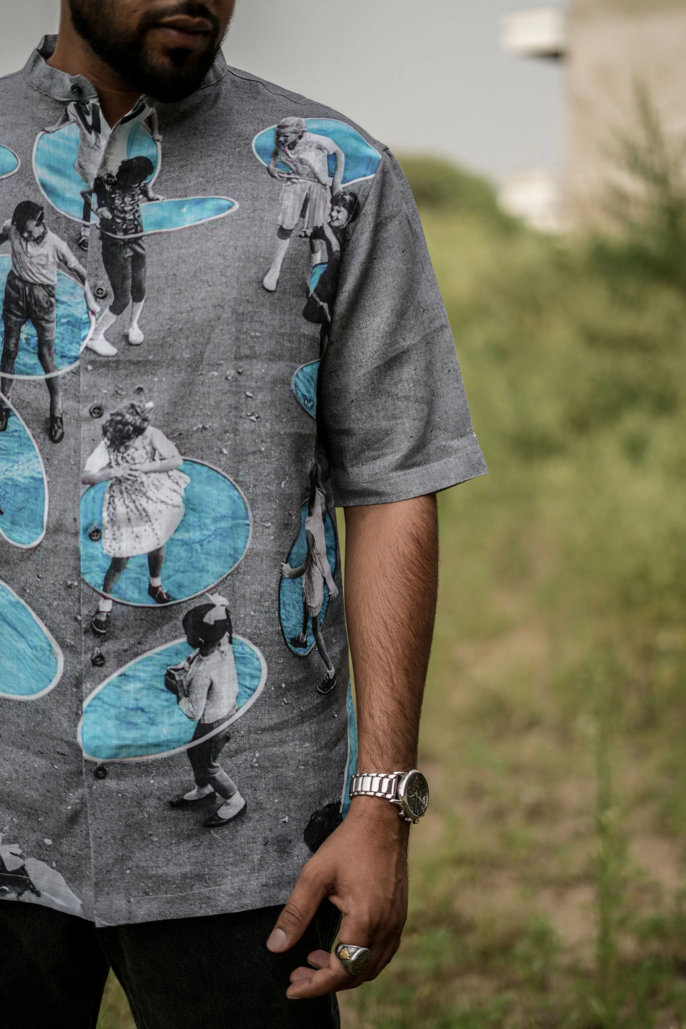 Radiant Ripples (Pure Linen Shirt)  AddysForMen