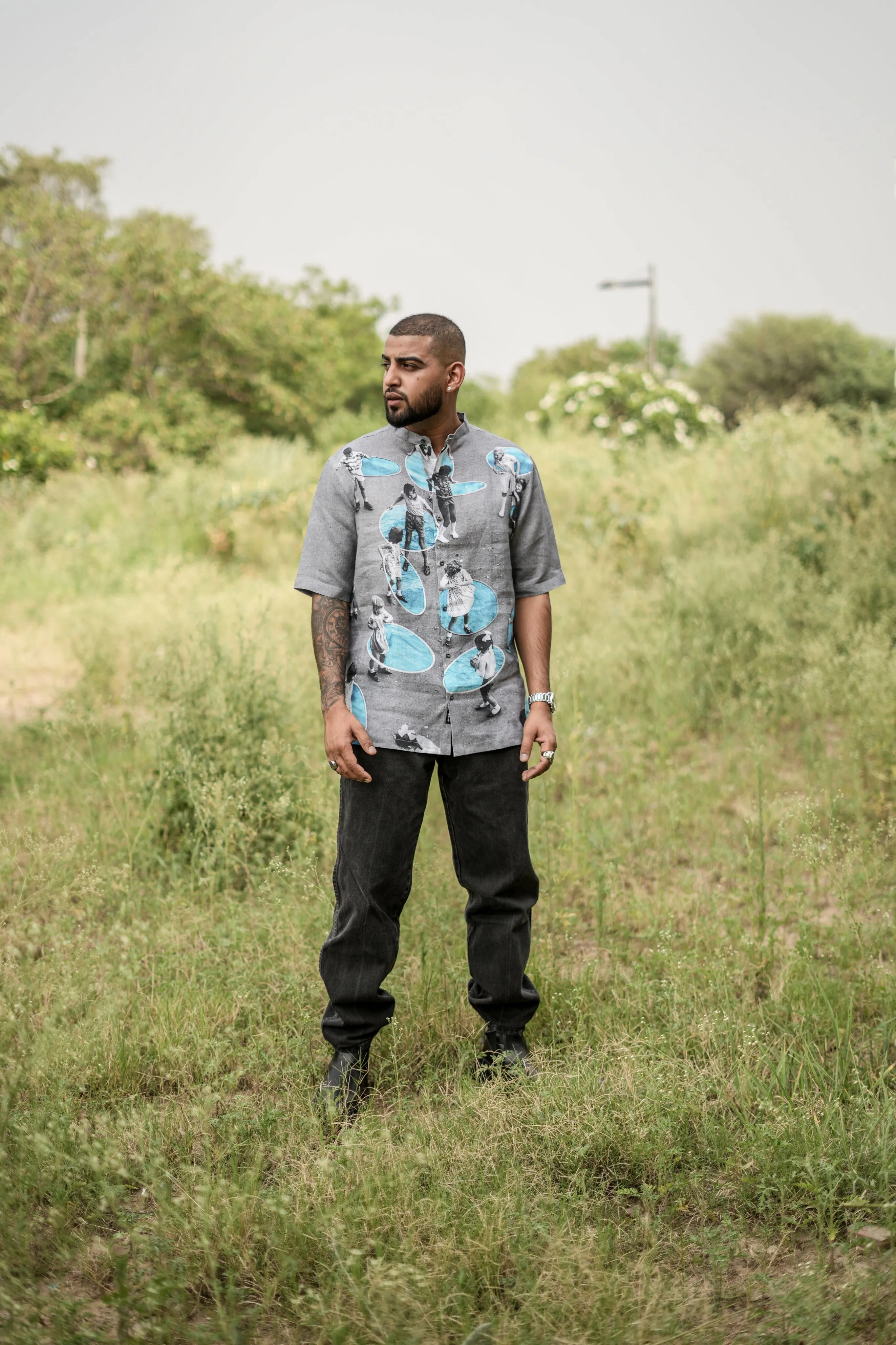 Radiant Ripples (Pure Linen Shirt)  AddysForMen