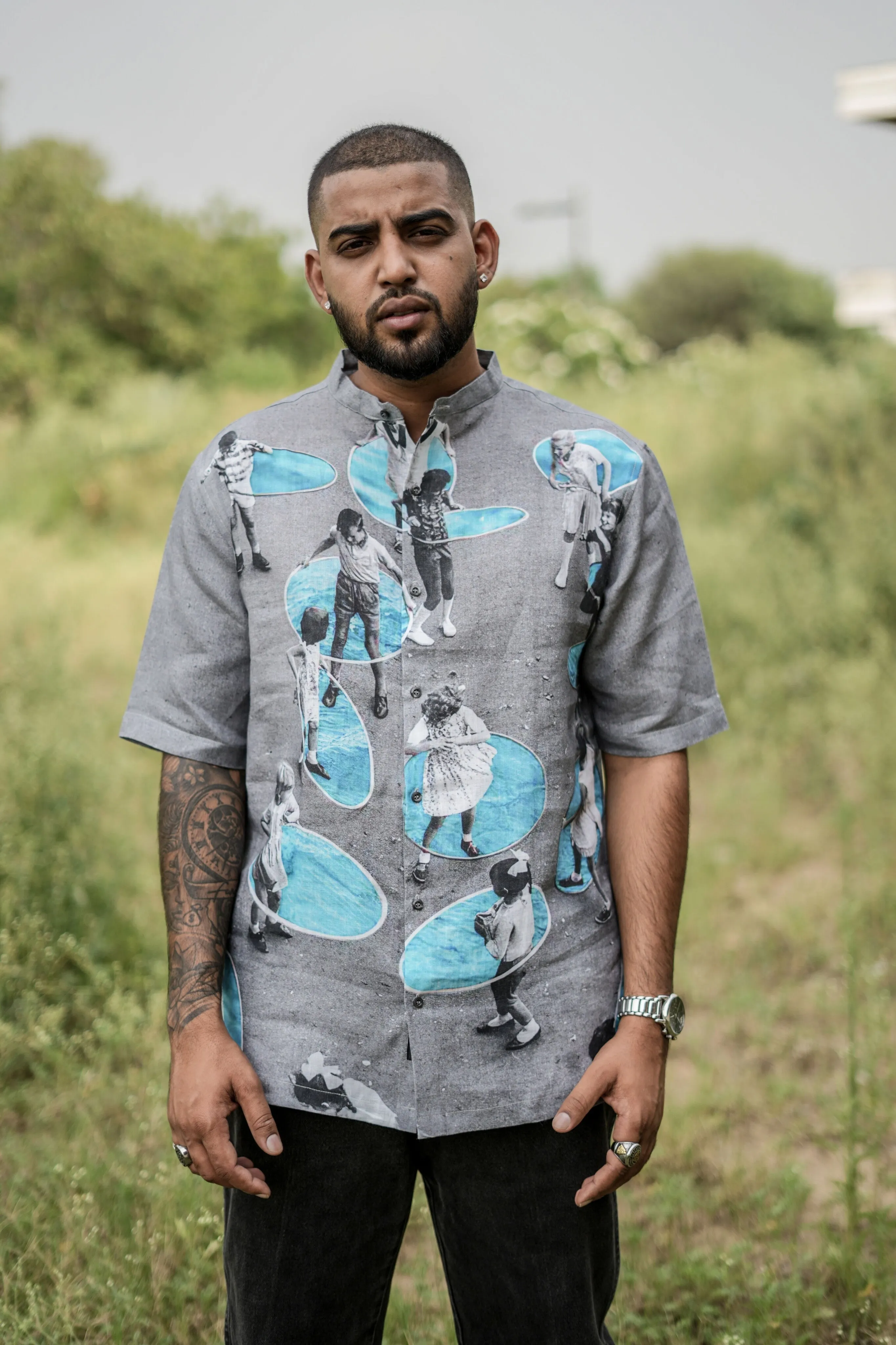 Radiant Ripples (Pure Linen Shirt)  AddysForMen