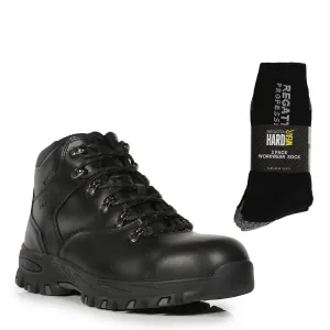 Regatta Professional Special Offer Pack - Gritstone Safety Hiker Boots   3 Pairs Work Socks