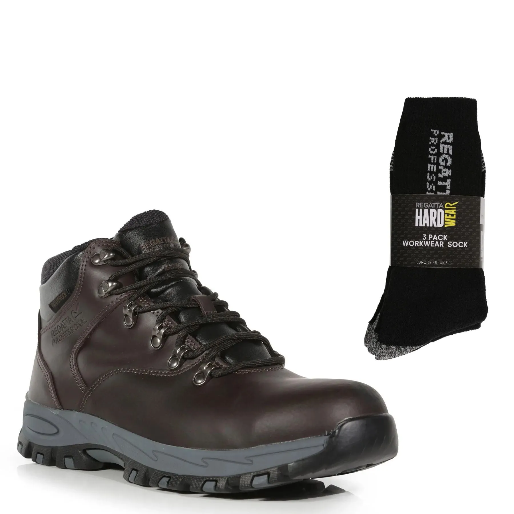 Regatta Professional Special Offer Pack - Gritstone Safety Hiker Boots   3 Pairs Work Socks
