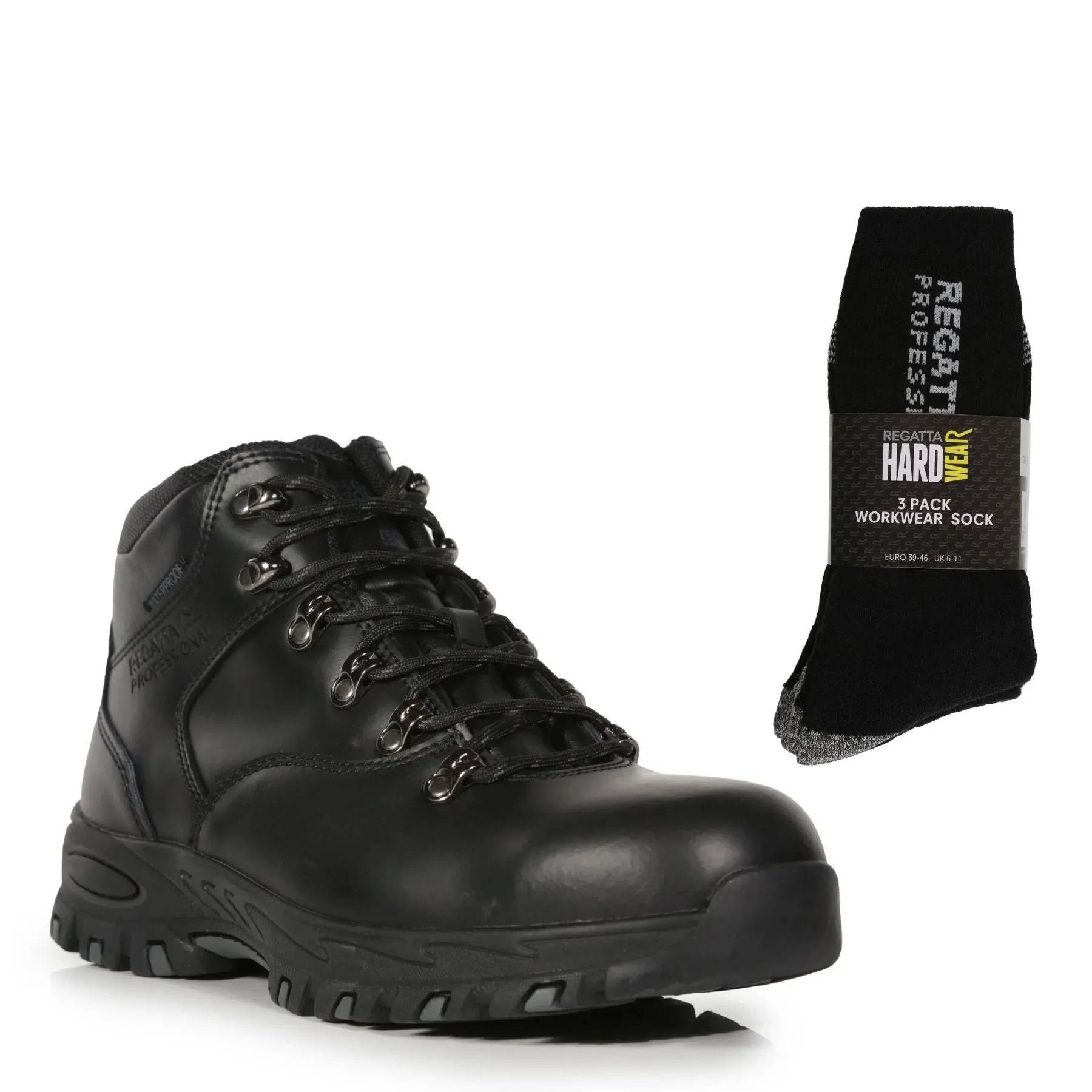 Regatta Professional Special Offer Pack - Gritstone Safety Hiker Boots   3 Pairs Work Socks