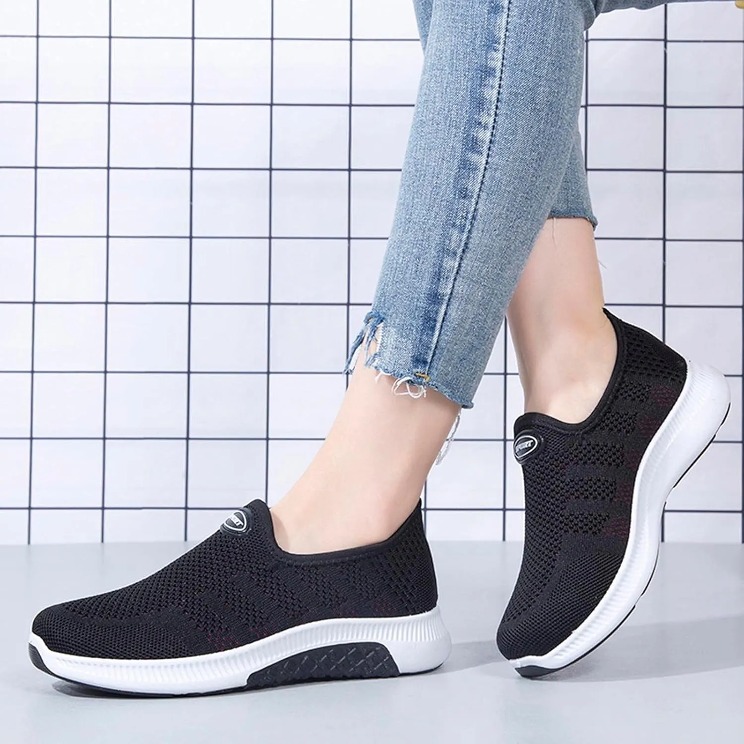 SBGMoSJ Fashion Sneakers for Women 2023 Trendy Slip On Shoes Women Wide No Back Canvas Shoes for Women Black and White Extra Wide White Sneakers for Women Womens Shoes Slip On Dressy Casual Wide