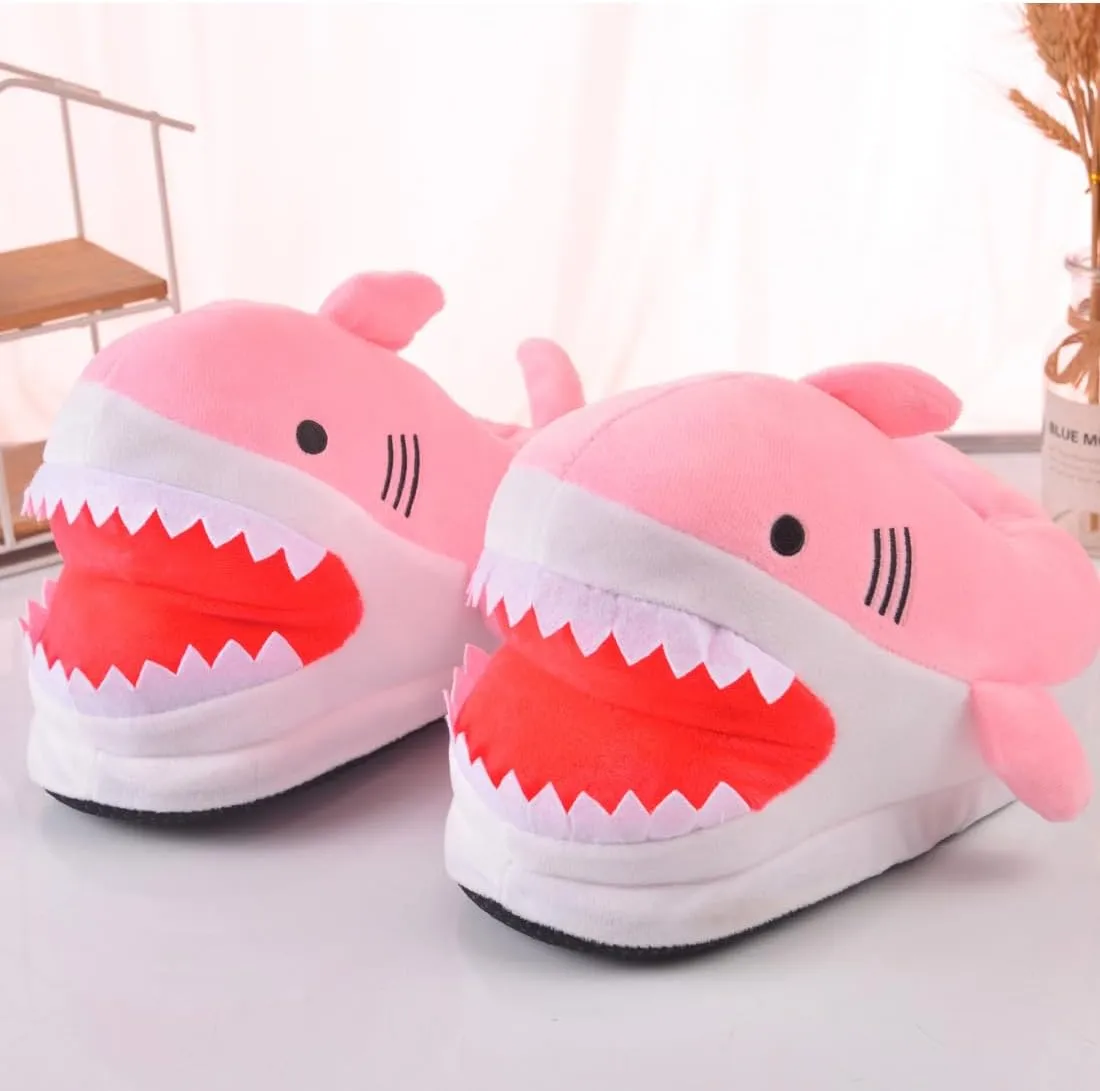 Shark Slippers, Shark Slippers for Women, Shark Shoes, Whale Slippers, Plush Indoor Home Furry Slippers with Cotton Socks
