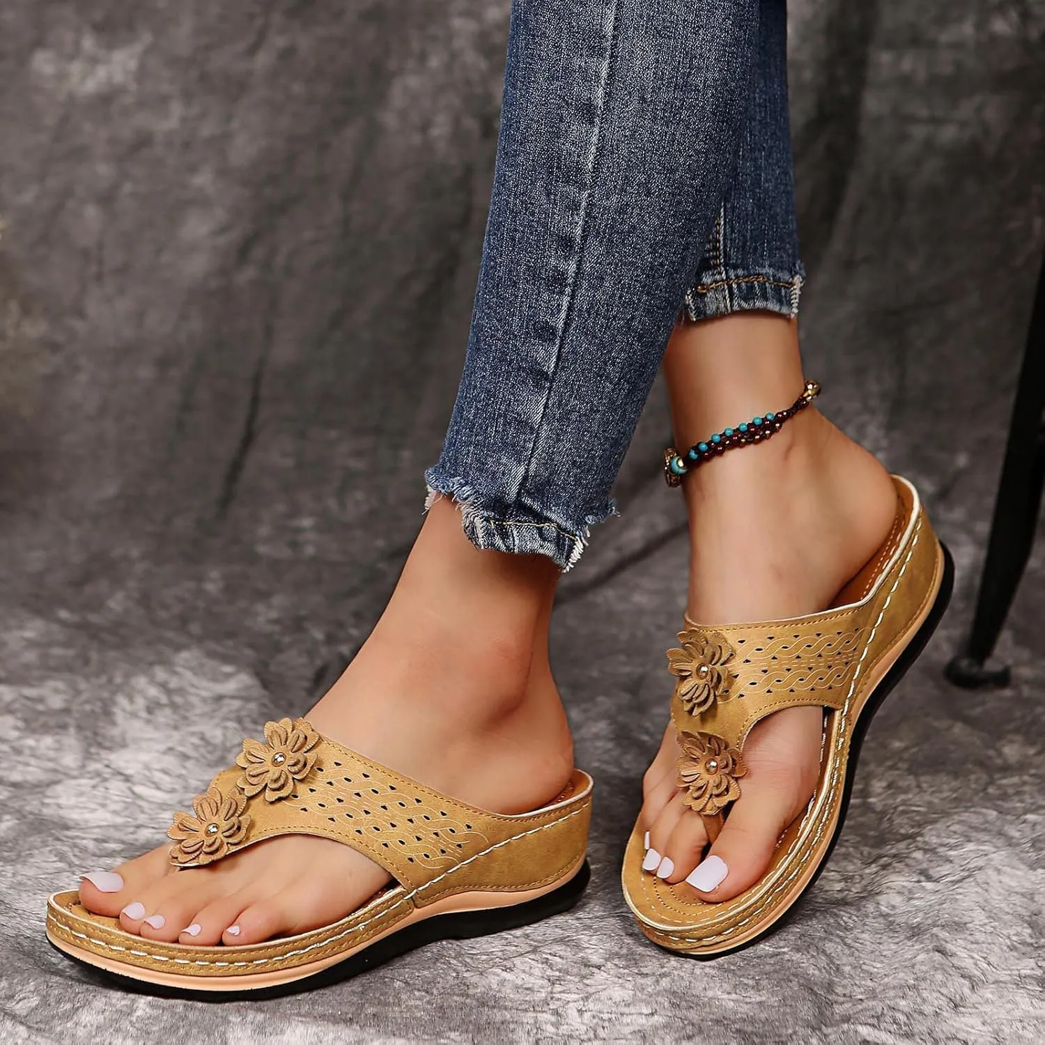 Summer Sandals for Women 2024,Platform Wedge Sandals for Women Dressy Summer Casual Orthopedic Open Toe Beach Sandals