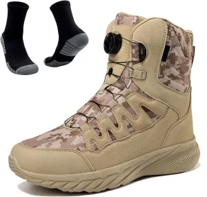Tactical Combat Boots | Waterproof, Lightweight, Slip-Resistant Hiking Boots for Outdoor, Work, and Military