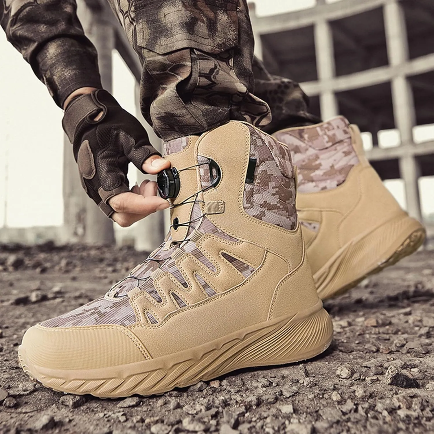 Tactical Combat Boots | Waterproof, Lightweight, Slip-Resistant Hiking Boots for Outdoor, Work, and Military