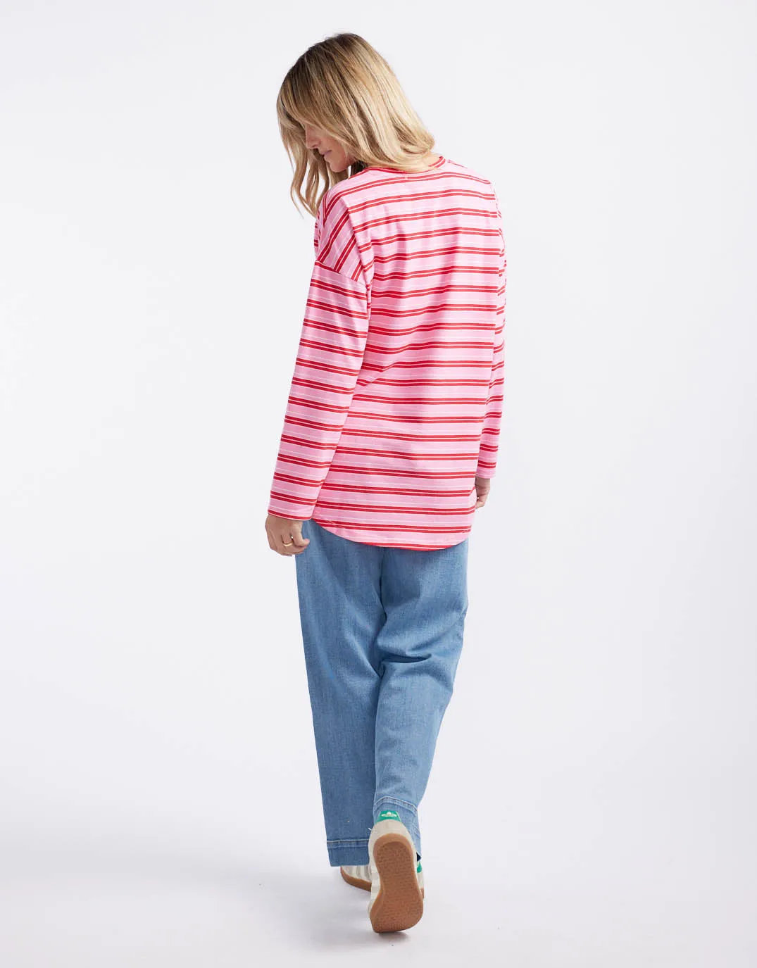 Taylor Tee - Pink/Red Stripe