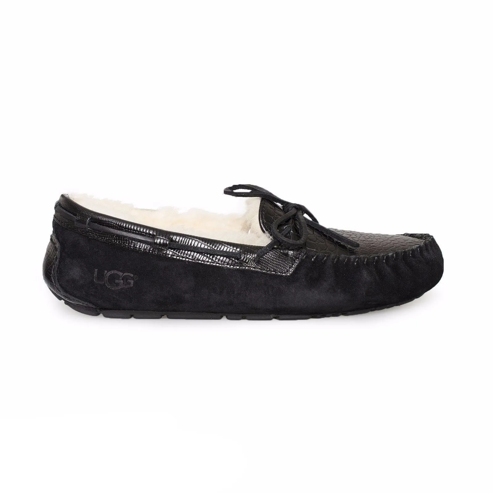 UGG Dakota Croco Black Slippers