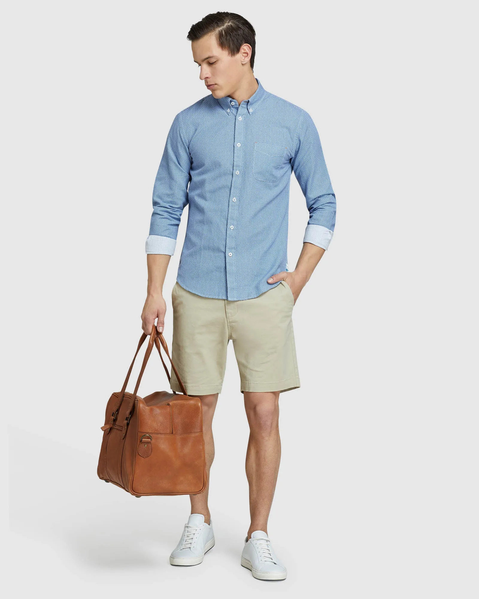 Uxbridge Linen Cotton Star Print Shirt