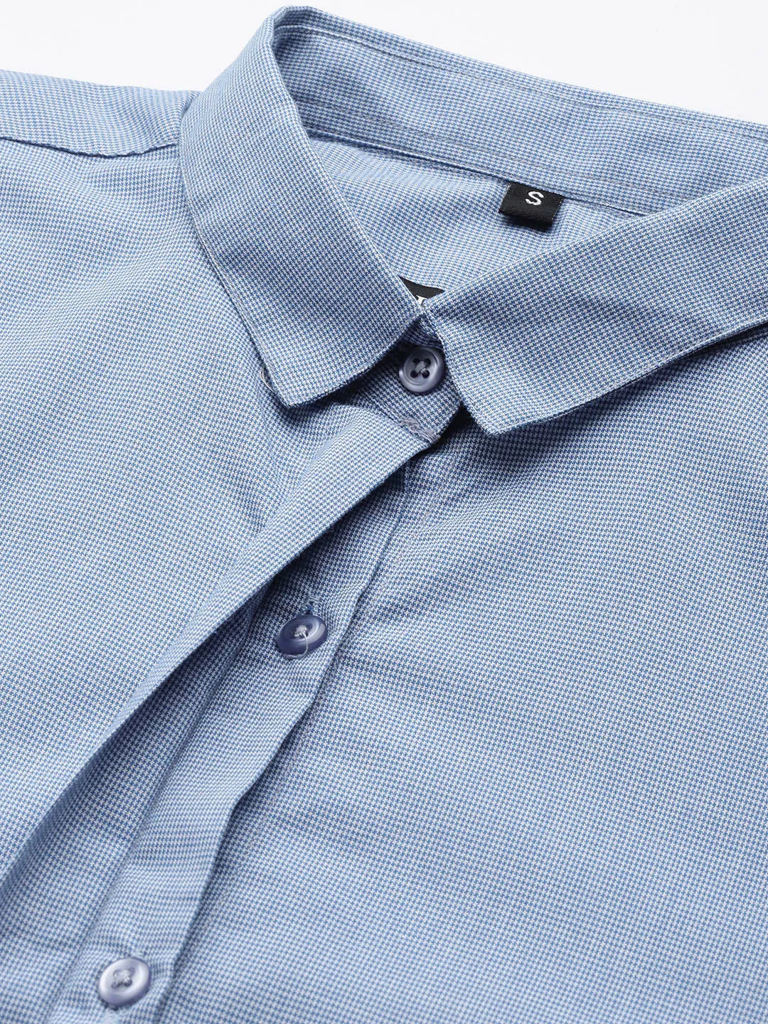 Women Blue Checked Pure Cotton Regular Fit Formal Shirt