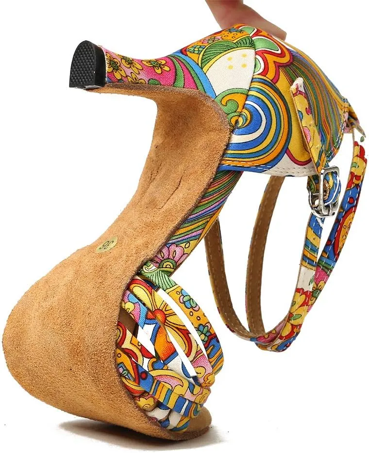 Women Latin Dance Shoes Professional Practice Performance Ballroom Salsa Colorful Dancing Shoes Model YCL255