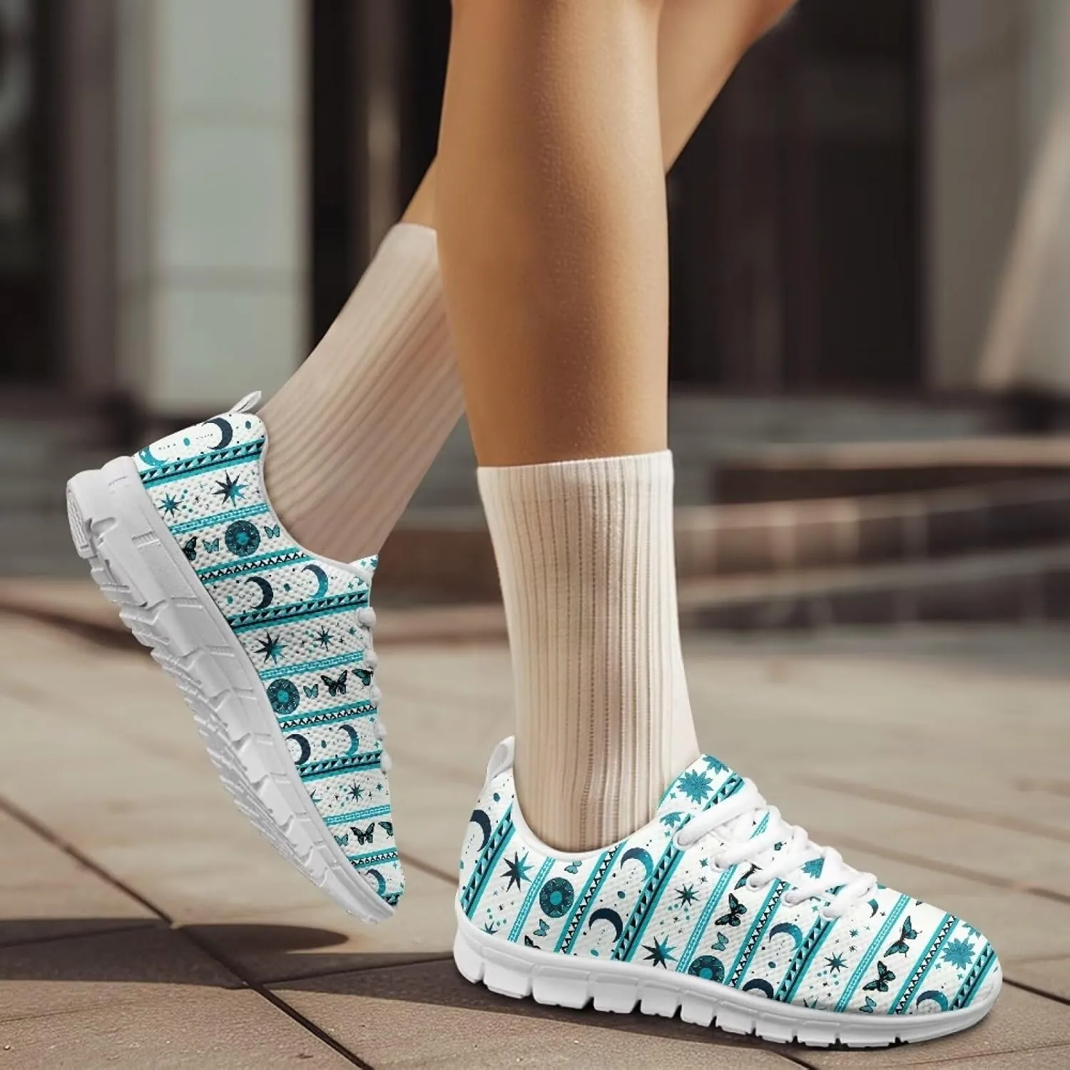 Women Trainers Road Running Shoes Lightweight Breathable Mesh Sports Tennis Sneakers Non Slip Comfort Causal Walking Shoes US 5-12