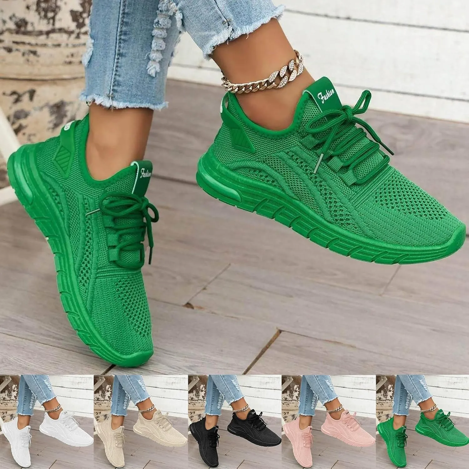 Womens Slip On Tennis Running Shoes Non Slip Fashion Sneakers Mesh Walking Shoes Gym Workout Breathable Work Shoes Comfortable Women's Athletic Shoes Lightweight