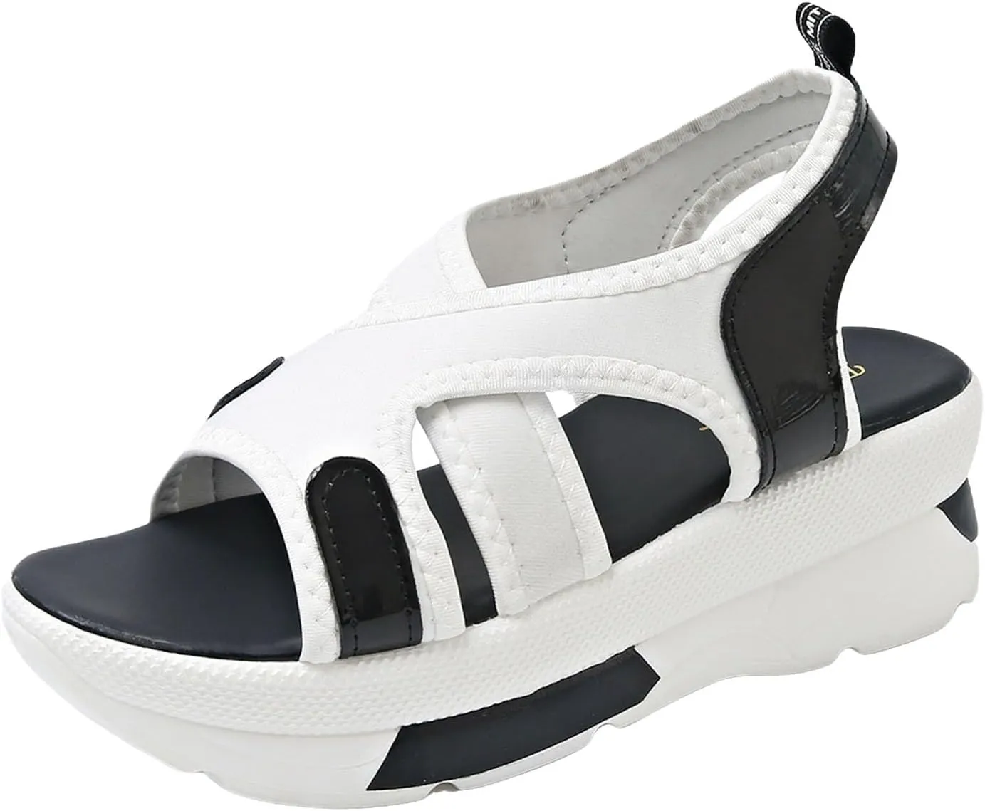 ZSpzx Women Wedge Sandals,Breathable Height Increase Walking Footwear Arch Support Non-Slip Daily Wear Soft Cushion Casual Shoe Comfortable Summer Fashion Peep Toe Indoor/Outdoor Orthopedic Slides