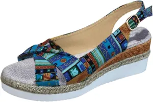 ZSpzx Womens Espadrilles Wedge Sandals Orthopedic Sandals for Women 2025 Dressy Summer Slides Platform Slip on Bow Knot Open Toe Ankle Strap Beach Casual Slippers Comfortable Walking Outdoor Shoes