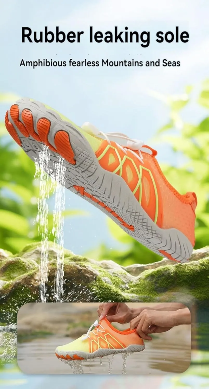 ZWRXW Hike Barefoot Shoes Women Men Wide Toe Box Healthy & Non-Slip Barefoot Shoes Lightweight Breathable Aqua Sports Outdoor Sneakers Wide Waterproof Hike Sneaker